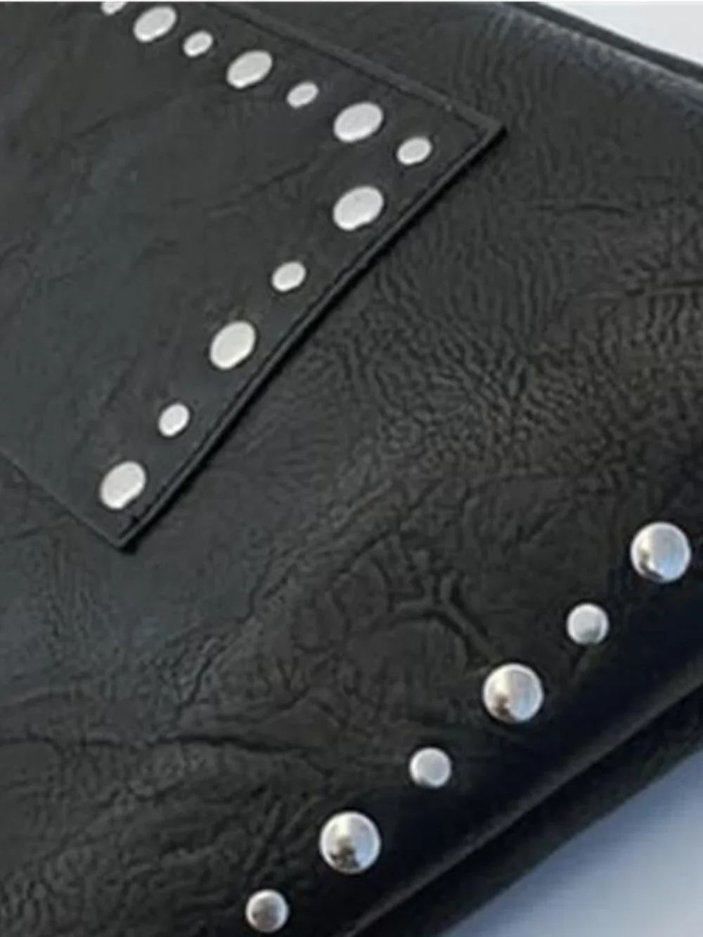 Studded Hobo Bag Vegan Leather Y2K Punk Vintage Shoulder Tote